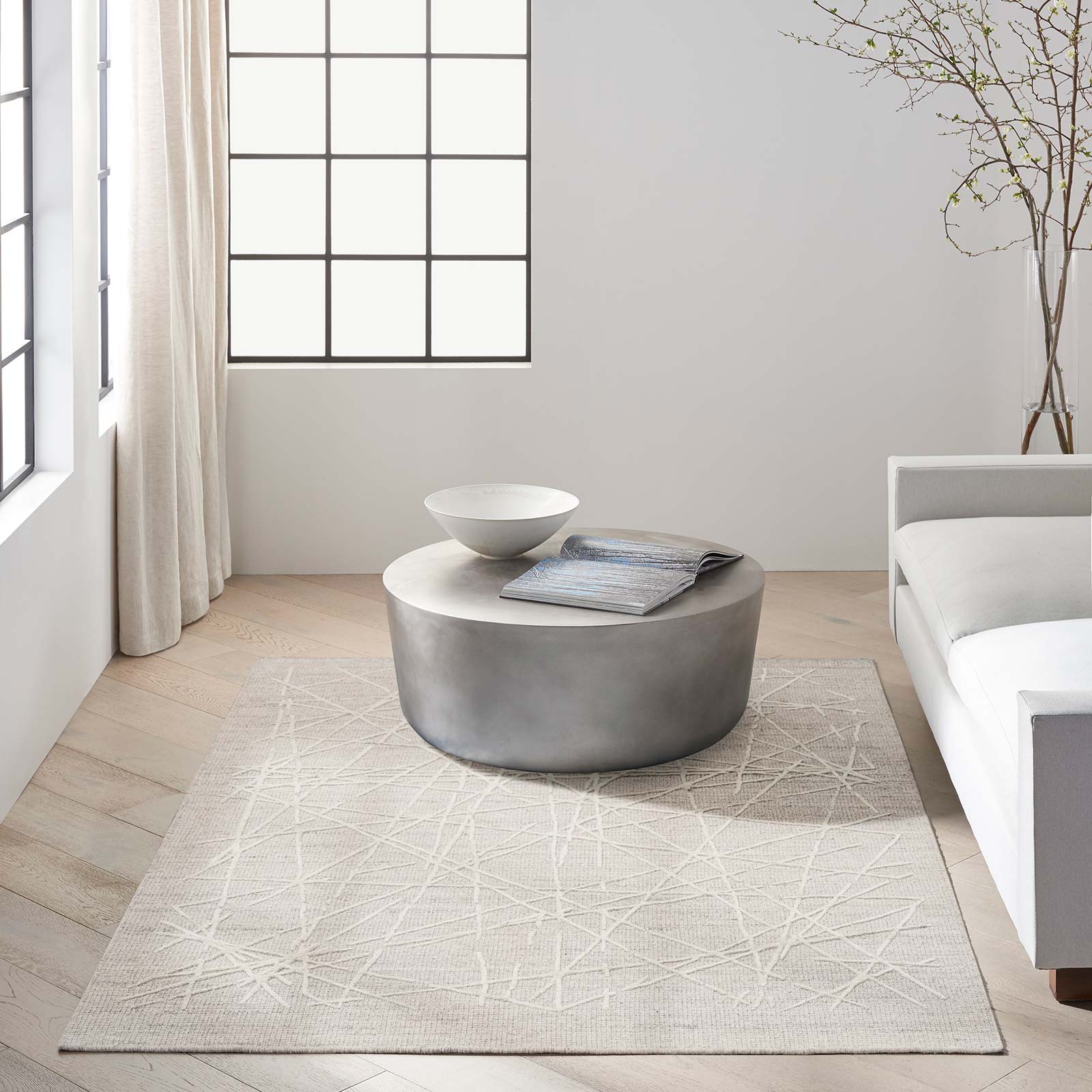 Calvin Klein Teppich Wander CK044 WND01 GREY 5x7 099446957092 interior 3