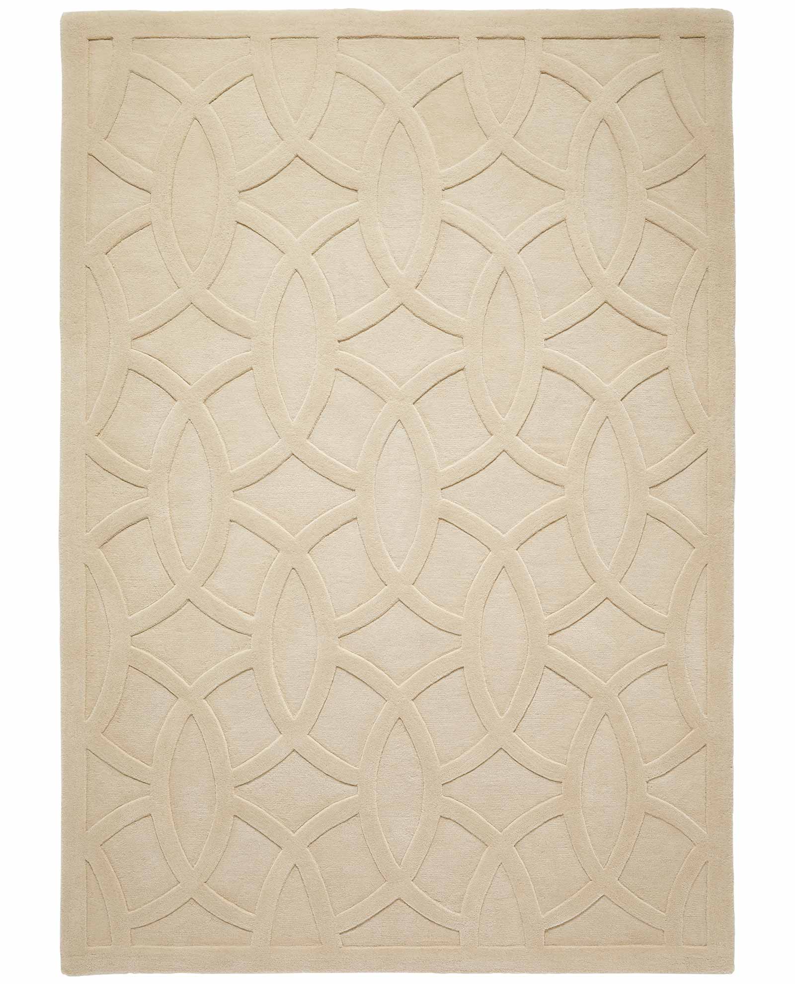 Concept Looms Teppich Priory PR 101 CIRCLES BEIGE frontal