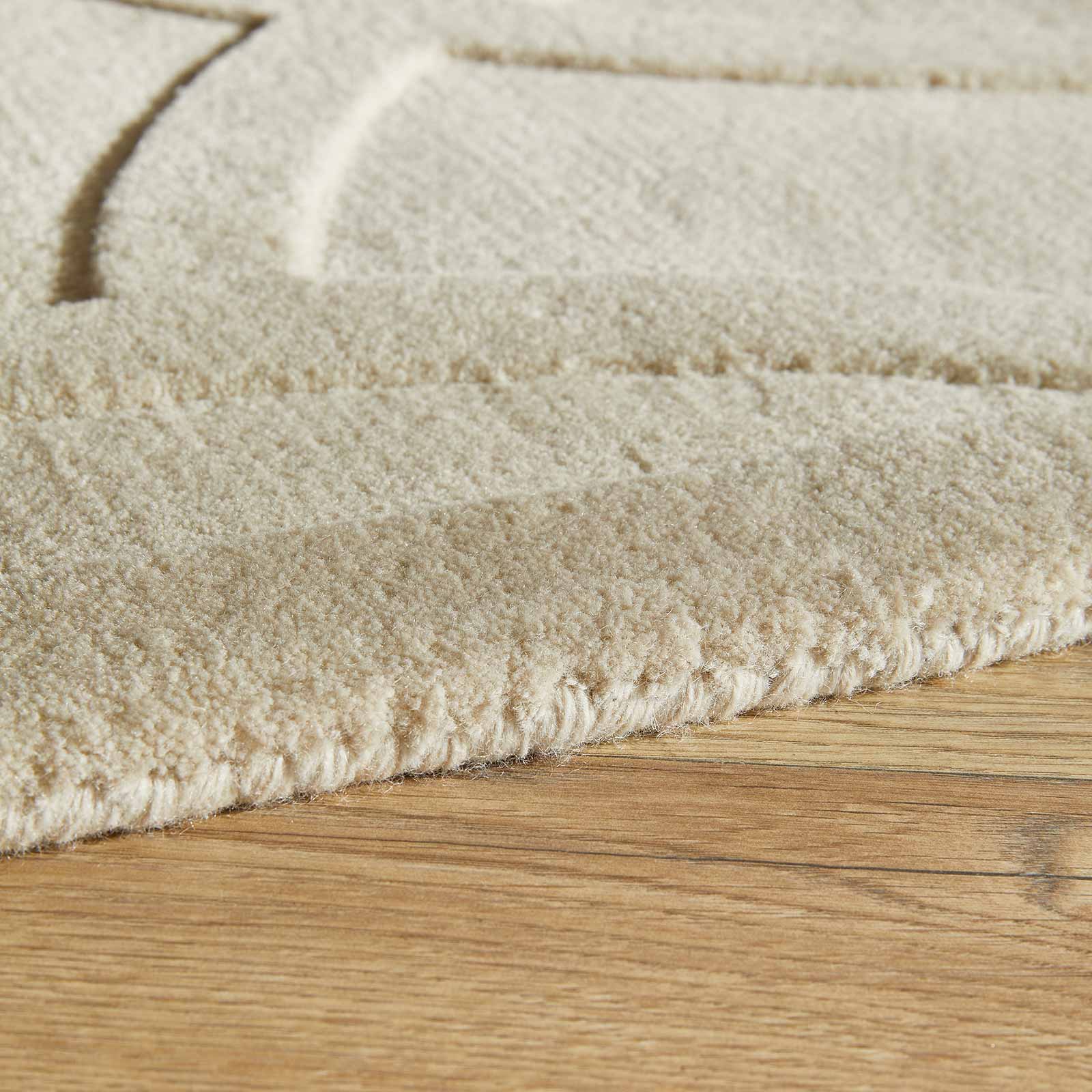 Concept Looms Teppich Priory PR 101 CIRCLES IVORY border