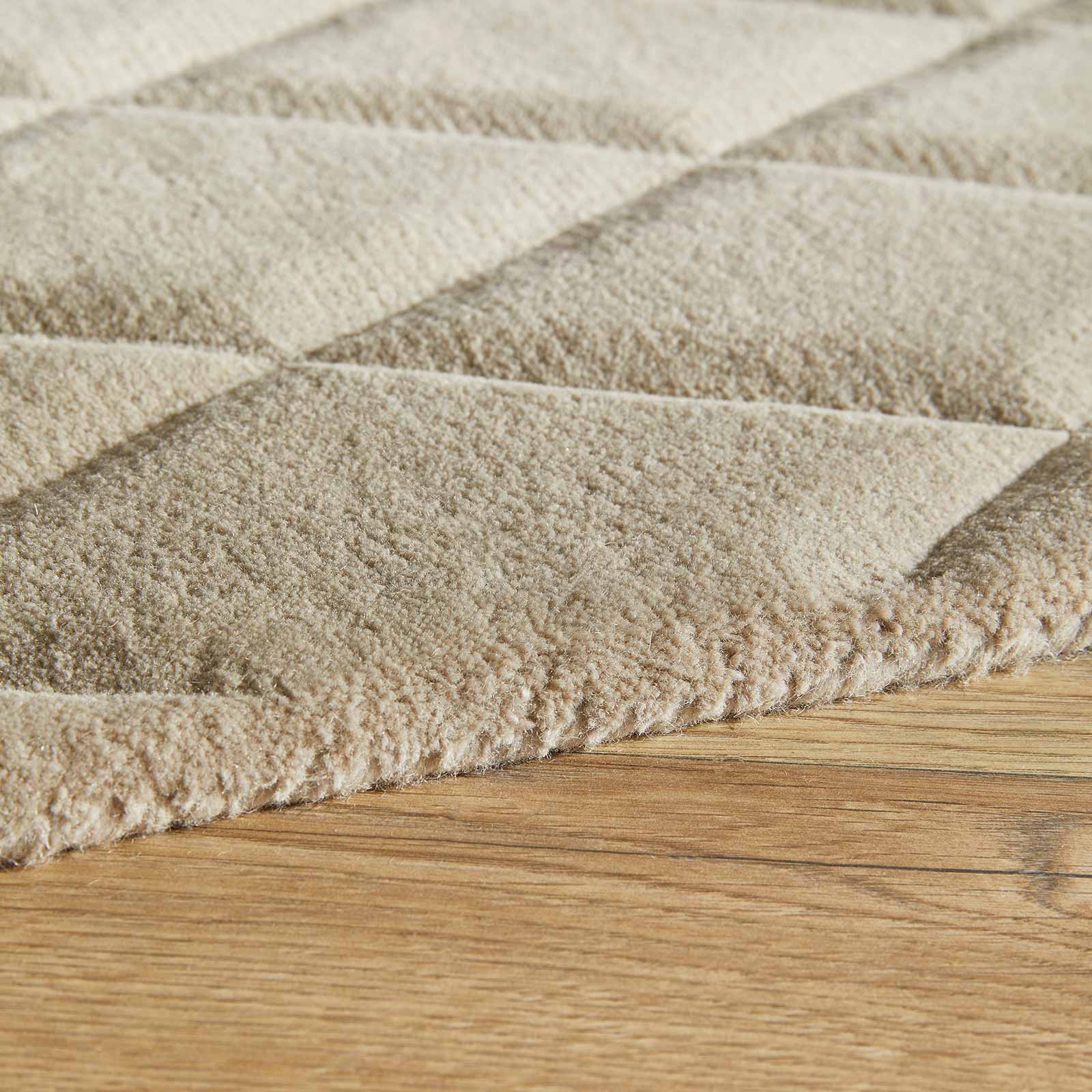 Concept Looms Teppich Priory PR 103 DIAMONDS TAUPE border