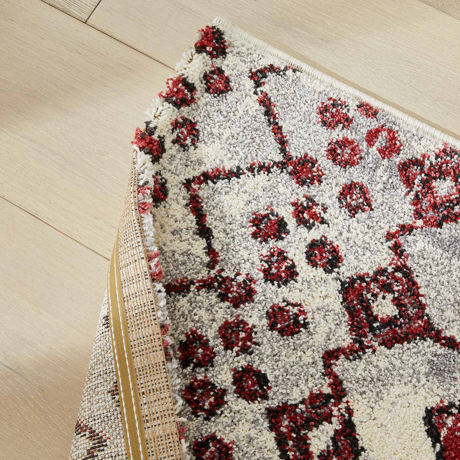 Concept Looms Teppich Somerset SOM104 WHITE TERRACOTA fold