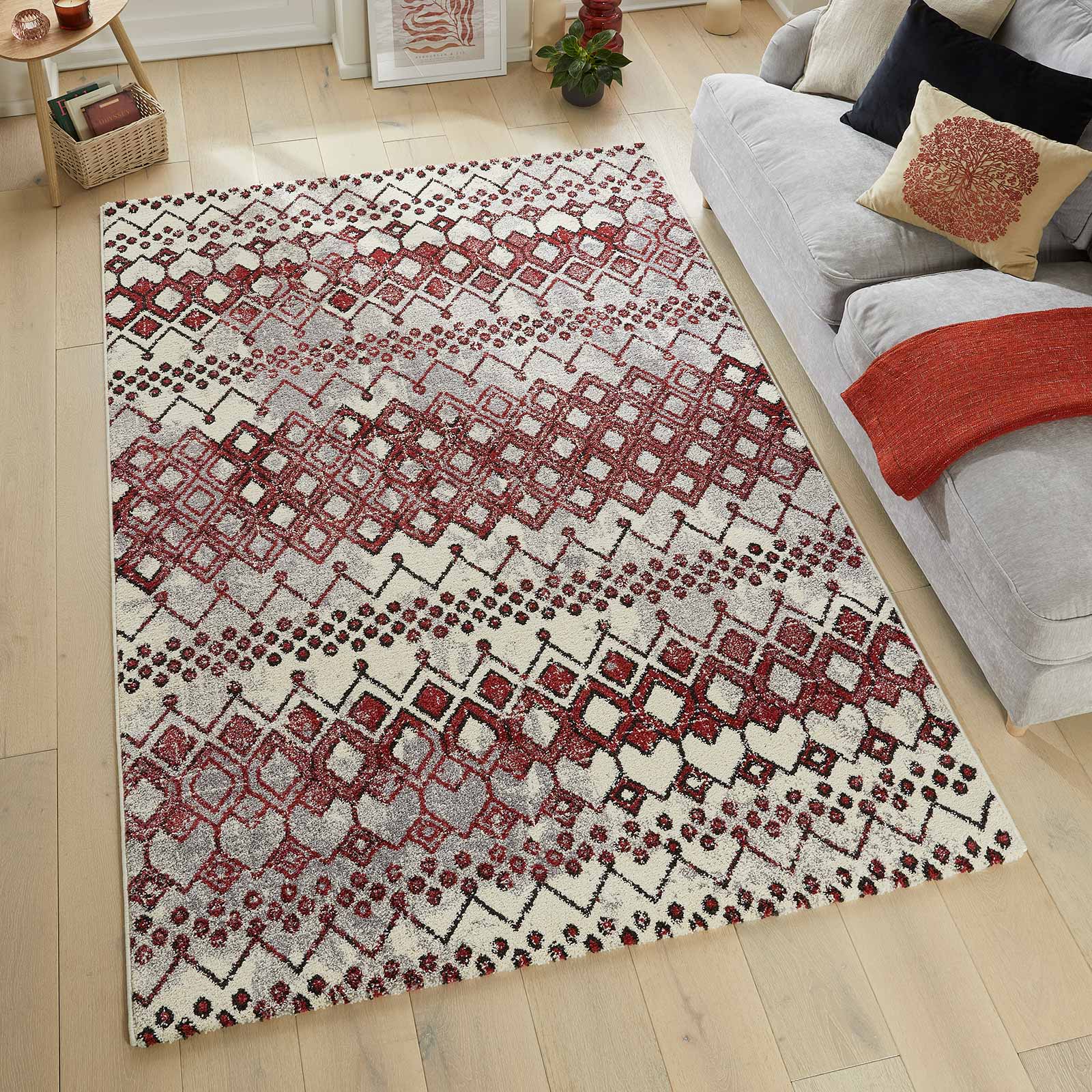 Concept Looms Teppich Somerset SOM104 WHITE TERRACOTA