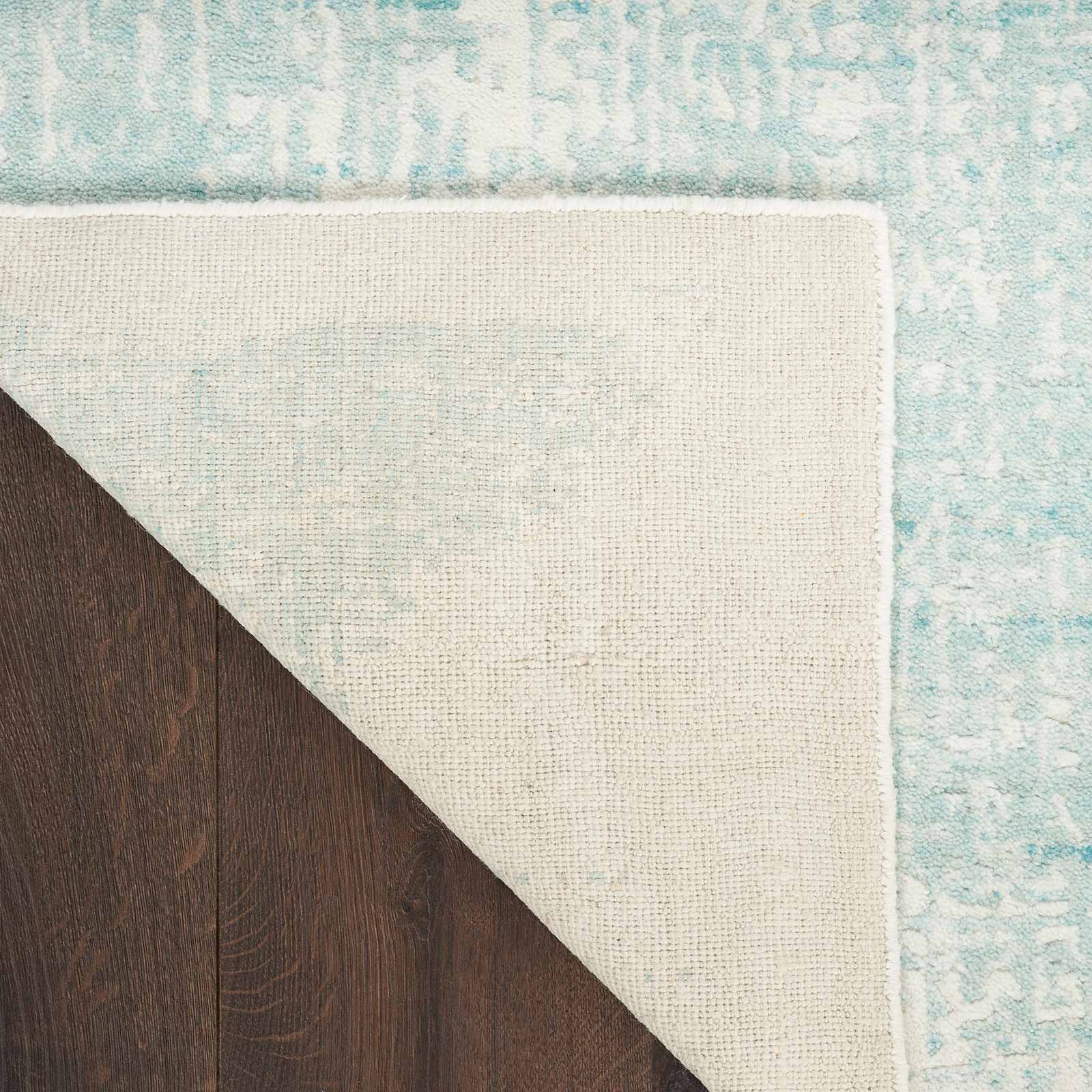 Nourison Teppich Harmony HAY02 IVAQU IVORY AQUA 8x10 099446936219 corner B