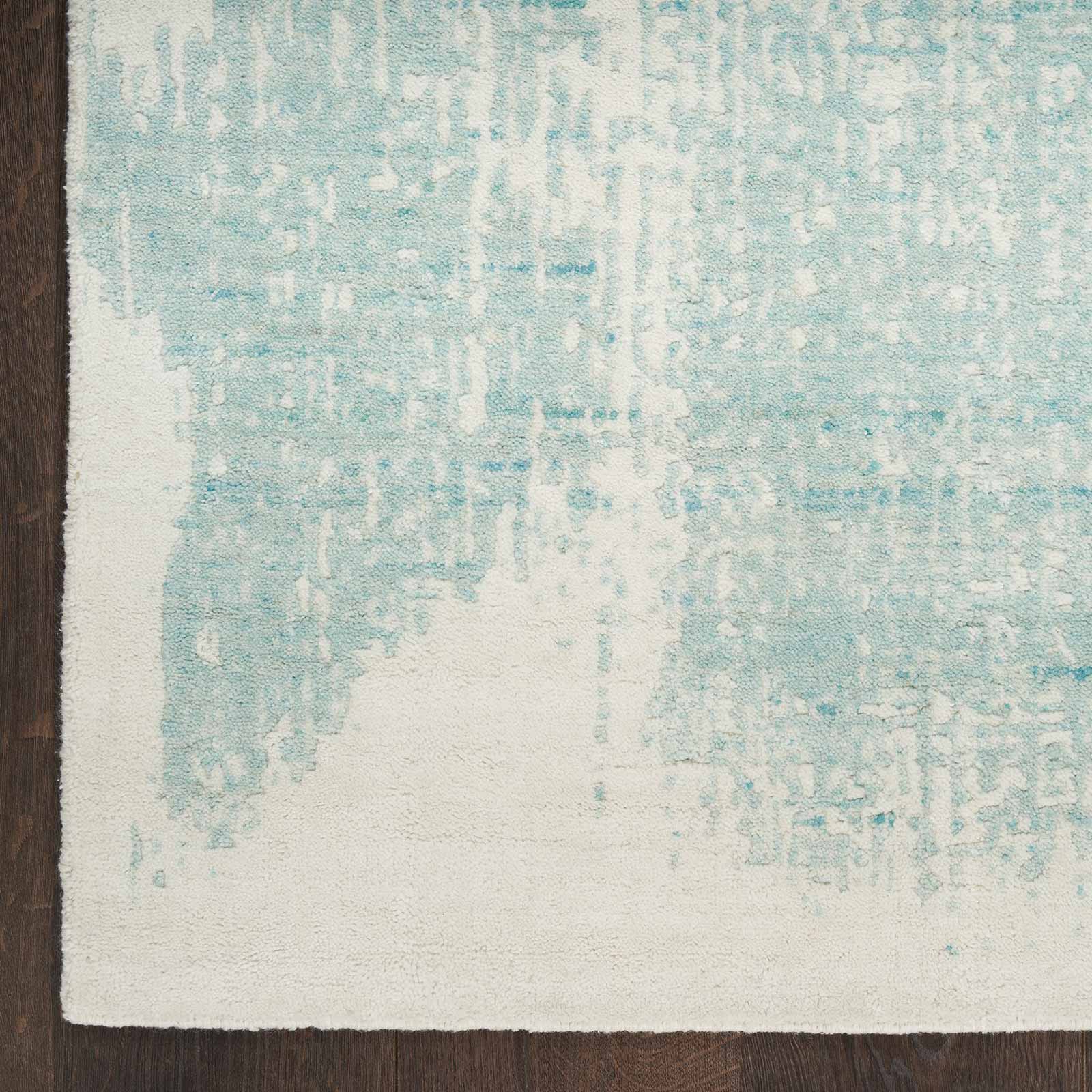 Nourison Teppich Harmony HAY02 IVAQU IVORY AQUA 8x10 099446936219 corner