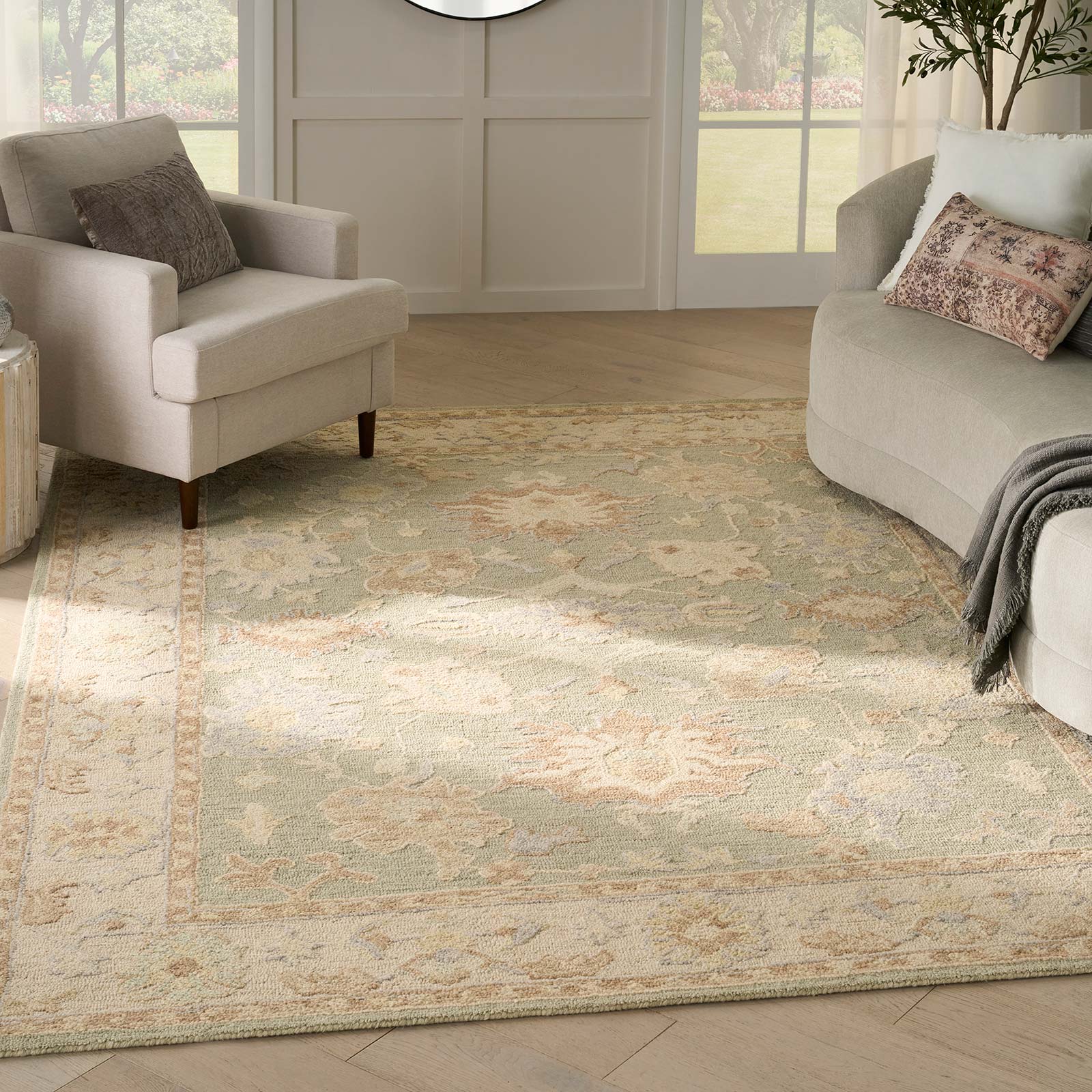 Nourison Teppich Maison MSO05 SAGIV SAGE IVORY 8x10 0841491129326 interior 1